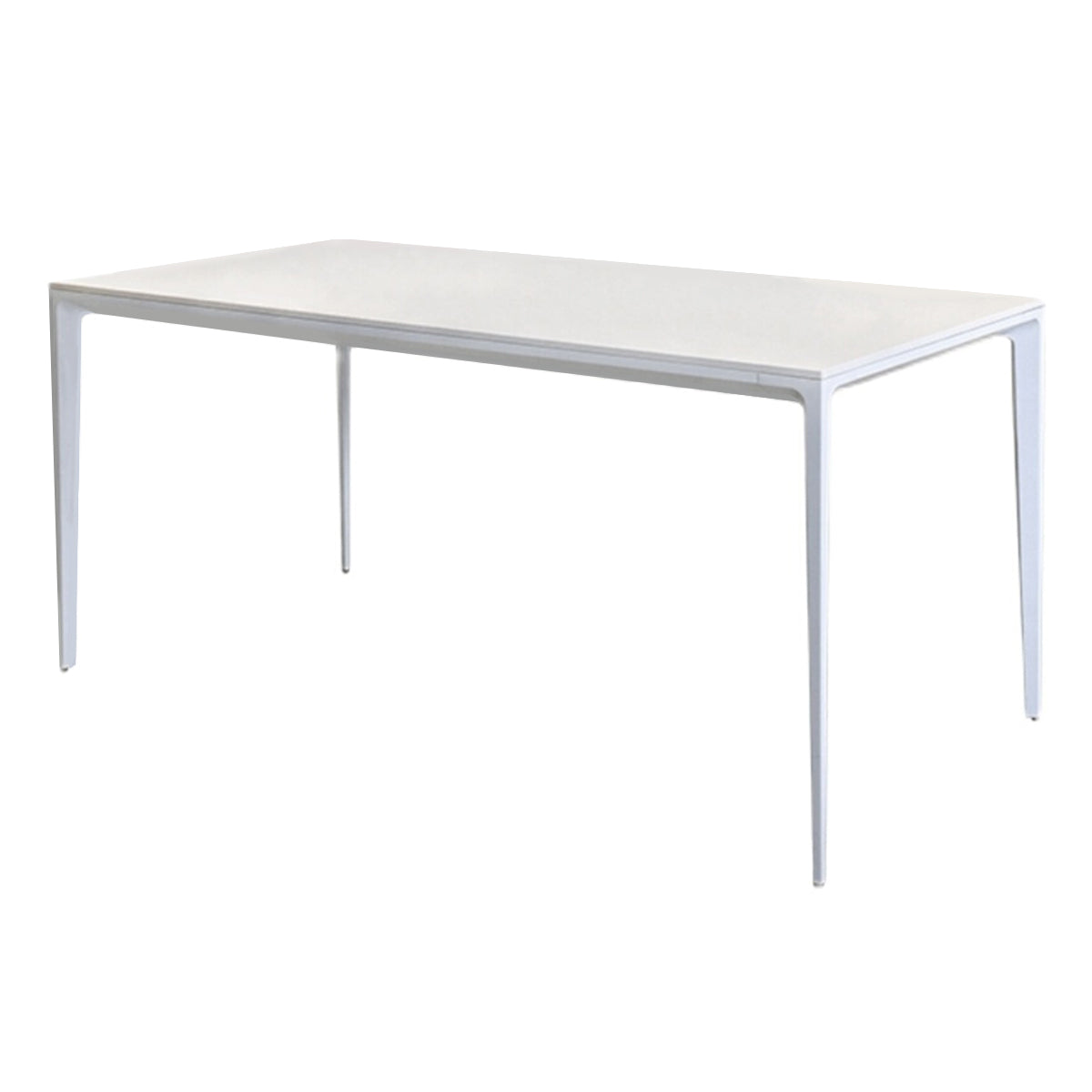 Industrial Style Sintered Stone Dining Table Rectangle Shape Table with 4 Legs Base White Clearhalo ' dining_table' 'Dining Tables & Seating' 'Dining Tables' 'Furniture' 'furniture_dining_table' 'Kitchen & Dining Furniture' 'kitchen&dining_furn' 'kitchen' 'kitchen_dining_table' 3902087