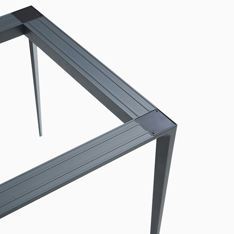 Industrial Style Sintered Stone Dining Table Rectangle Shape Table with 4 Legs Base Clearhalo ' dining_table' 'Dining Tables & Seating' 'Dining Tables' 'Furniture' 'furniture_dining_table' 'Kitchen & Dining Furniture' 'kitchen&dining_furn' 'kitchen' 'kitchen_dining_table' 3902090