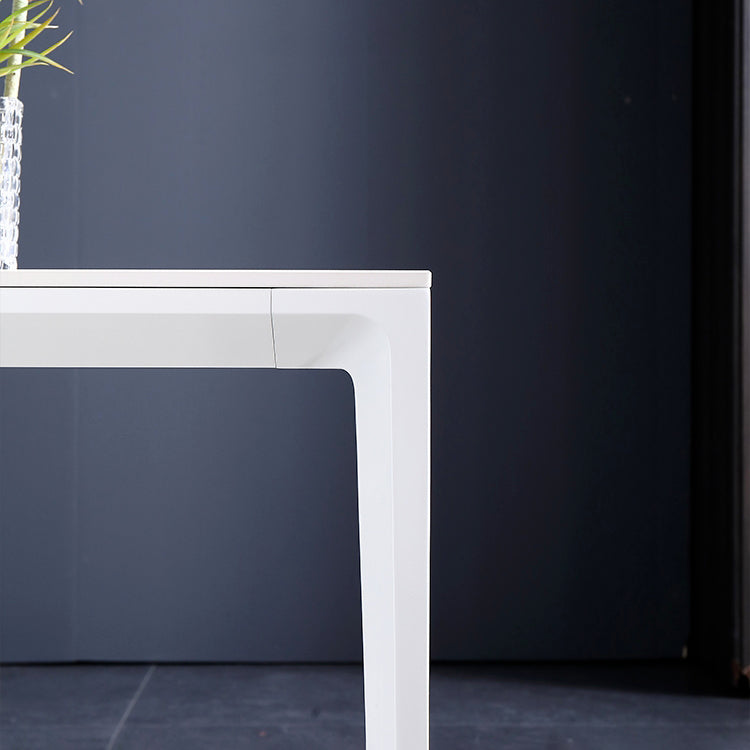 Industrial Style Sintered Stone Dining Table Rectangle Shape Table with 4 Legs Base Clearhalo ' dining_table' 'Dining Tables & Seating' 'Dining Tables' 'Furniture' 'furniture_dining_table' 'Kitchen & Dining Furniture' 'kitchen&dining_furn' 'kitchen' 'kitchen_dining_table' 3902091