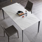 Industrial Style Sintered Stone Dining Table Rectangle Shape Table with 4 Legs Base Clearhalo ' dining_table' 'Dining Tables & Seating' 'Dining Tables' 'Furniture' 'furniture_dining_table' 'Kitchen & Dining Furniture' 'kitchen&dining_furn' 'kitchen' 'kitchen_dining_table' 3902092