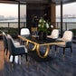 Traditional Luxury Rectangle Dining Table Sintered Stone Table with Trestle Base Clearhalo ' dining_table' 'Dining Tables & Seating' 'Dining Tables' 'furn' 'furn_dining_table' 'Furniture' 'furniture_dining_table' 'Kitchen & Dining Furniture' 'kitchen&dining_furn' 'kitchen' 'kitchen_dining_table' 3902103