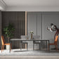 Industrial Style Home Sintered Stone Dining Table 4 Legs Base Rectangle Table Clearhalo ' dining_table' 'Dining Tables & Seating' 'Dining Tables' 'furn' 'furn_dining_table' 'Furniture' 'furniture_dining_table' 'Kitchen & Dining Furniture' 'kitchen&dining_furn' 'kitchen' 'kitchen_dining_table' 3902115
