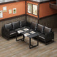 Double Pedestal Home Furniture Industrial Style Stone Dining Room Collection Clearhalo ' dining_table' 'Dining Tables & Seating' 'Dining Tables' 'furn' 'furn_dining_table' 'Furniture' 'furniture_dining_table' 'Kitchen & Dining Furniture' 'kitchen&dining_furn' 'kitchen' 'kitchen_dining_table' 3902125