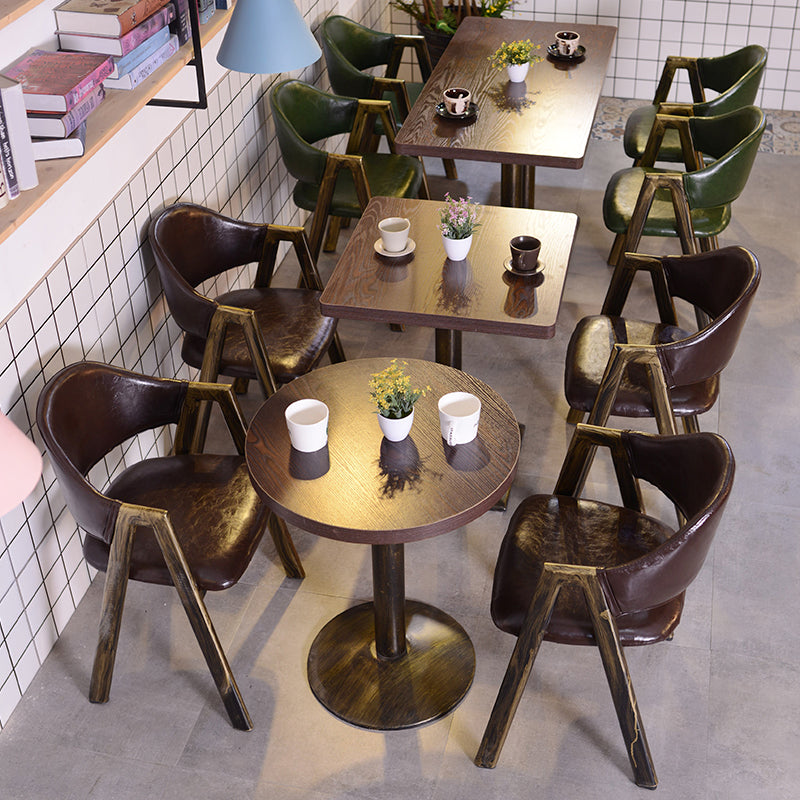 Industrial Wooden Dinner Room Kitchen Table Brown Table with Metal Base for Dining Room Clearhalo ' dining_table' 'Dining Tables & Seating' 'Dining Tables' 'furn' 'furn_dining_table' 'Furniture' 'furniture_dining_table' 'Kitchen & Dining Furniture' 'kitchen&dining_furn' 'kitchen' 'kitchen_dining_table' 3902134