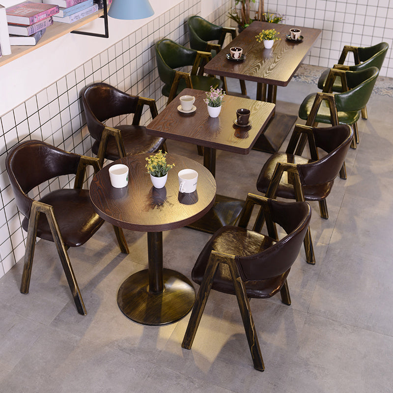 Industrial Wooden Dinner Room Kitchen Table Brown Table with Metal Base for Dining Room Clearhalo ' dining_table' 'Dining Tables & Seating' 'Dining Tables' 'furn' 'furn_dining_table' 'Furniture' 'furniture_dining_table' 'Kitchen & Dining Furniture' 'kitchen&dining_furn' 'kitchen' 'kitchen_dining_table' 3902135