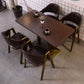 Industrial Wooden Dinner Room Kitchen Table Brown Table with Metal Base for Dining Room Clearhalo ' dining_table' 'Dining Tables & Seating' 'Dining Tables' 'furn' 'furn_dining_table' 'Furniture' 'furniture_dining_table' 'Kitchen & Dining Furniture' 'kitchen&dining_furn' 'kitchen' 'kitchen_dining_table' 3902137