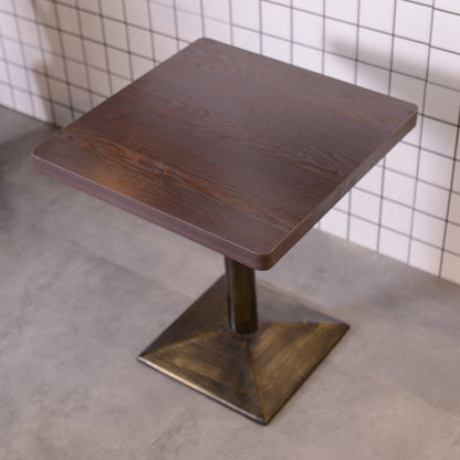 Industrial Wooden Dinner Room Kitchen Table Brown Table with Metal Base for Dining Room Square Without Chairs Clearhalo ' dining_table' 'Dining Tables & Seating' 'Dining Tables' 'furn' 'furn_dining_table' 'Furniture' 'furniture_dining_table' 'Kitchen & Dining Furniture' 'kitchen&dining_furn' 'kitchen' 'kitchen_dining_table' 3902140