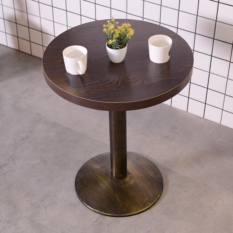 Industrial Wooden Dinner Room Kitchen Table Brown Table with Metal Base for Dining Room Round Without Chairs Clearhalo ' dining_table' 'Dining Tables & Seating' 'Dining Tables' 'furn' 'furn_dining_table' 'Furniture' 'furniture_dining_table' 'Kitchen & Dining Furniture' 'kitchen&dining_furn' 'kitchen' 'kitchen_dining_table' 3902141