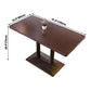 Industrial Wooden Dinner Room Kitchen Table Brown Table with Metal Base for Dining Room Clearhalo ' dining_table' 'Dining Tables & Seating' 'Dining Tables' 'furn' 'furn_dining_table' 'Furniture' 'furniture_dining_table' 'Kitchen & Dining Furniture' 'kitchen&dining_furn' 'kitchen' 'kitchen_dining_table' 3902143