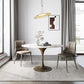 Traditional Luxury Tulip Base Furniture Round Stone Dining Table for Home Clearhalo ' dining_table' 'Dining Tables & Seating' 'Dining Tables' 'furn' 'furn_dining_table' 'Furniture' 'furniture_dining_table' 'Kitchen & Dining Furniture' 'kitchen&dining_furn' 'kitchen' 'kitchen_dining_table' 3902148