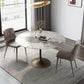 Traditional Luxury Tulip Base Furniture Round Stone Dining Table for Home Pandora Gold Without Chairs Clearhalo ' dining_table' 'Dining Tables & Seating' 'Dining Tables' 'furn' 'furn_dining_table' 'Furniture' 'furniture_dining_table' 'Kitchen & Dining Furniture' 'kitchen&dining_furn' 'kitchen' 'kitchen_dining_table' 3902154