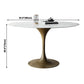 Traditional Luxury Tulip Base Furniture Round Stone Dining Table for Home Clearhalo ' dining_table' 'Dining Tables & Seating' 'Dining Tables' 'furn' 'furn_dining_table' 'Furniture' 'furniture_dining_table' 'Kitchen & Dining Furniture' 'kitchen&dining_furn' 'kitchen' 'kitchen_dining_table' 3902160