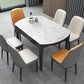 Contemporary Style 53'' Dining Table 4 Legs Dining Site Table with Drop-Leaf Clearhalo ' dining_table' 'Dining Tables & Seating' 'Dining Tables' 'furn' 'furn_dining_table' 'Furniture' 'furniture_dining_table' 'Kitchen & Dining Furniture' 'kitchen&dining_furn' 'kitchen' 'kitchen_dining_table' 3902170