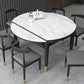 Contemporary Style 53'' Dining Table 4 Legs Dining Site Table with Drop-Leaf Clearhalo ' dining_table' 'Dining Tables & Seating' 'Dining Tables' 'furn' 'furn_dining_table' 'Furniture' 'furniture_dining_table' 'Kitchen & Dining Furniture' 'kitchen&dining_furn' 'kitchen' 'kitchen_dining_table' 3902176