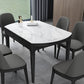 Contemporary Style 53'' Dining Table 4 Legs Dining Site Table with Drop-Leaf Clearhalo ' dining_table' 'Dining Tables & Seating' 'Dining Tables' 'furn' 'furn_dining_table' 'Furniture' 'furniture_dining_table' 'Kitchen & Dining Furniture' 'kitchen&dining_furn' 'kitchen' 'kitchen_dining_table' 3902177