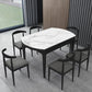 Contemporary Style 53'' Dining Table 4 Legs Dining Site Table with Drop-Leaf Clearhalo ' dining_table' 'Dining Tables & Seating' 'Dining Tables' 'furn' 'furn_dining_table' 'Furniture' 'furniture_dining_table' 'Kitchen & Dining Furniture' 'kitchen&dining_furn' 'kitchen' 'kitchen_dining_table' 3902180