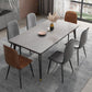 Industrial Sintered Kitchen Dining Table Rectangle Standard Dining Table with 4 Legs Base Clearhalo ' dining_table' 'Dining Tables & Seating' 'Dining Tables' 'furn' 'furn_dining_table' 'Furniture' 'furniture_dining_table' 'Kitchen & Dining Furniture' 'kitchen&dining_furn' 'kitchen' 'kitchen_dining_table' 3902205
