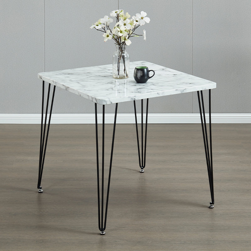 Square Sintered Stone Three-Color Dining Table Industrial 4 Legs Table for Dining Room White Black Clearhalo ' dining_table' 'Dining Tables & Seating' 'Dining Tables' 'furn' 'furn_dining_table' 'Furniture' 'furniture_dining_table' 'Kitchen & Dining Furniture' 'kitchen&dining_furn' 'kitchen' 'kitchen_dining_table' 3902242