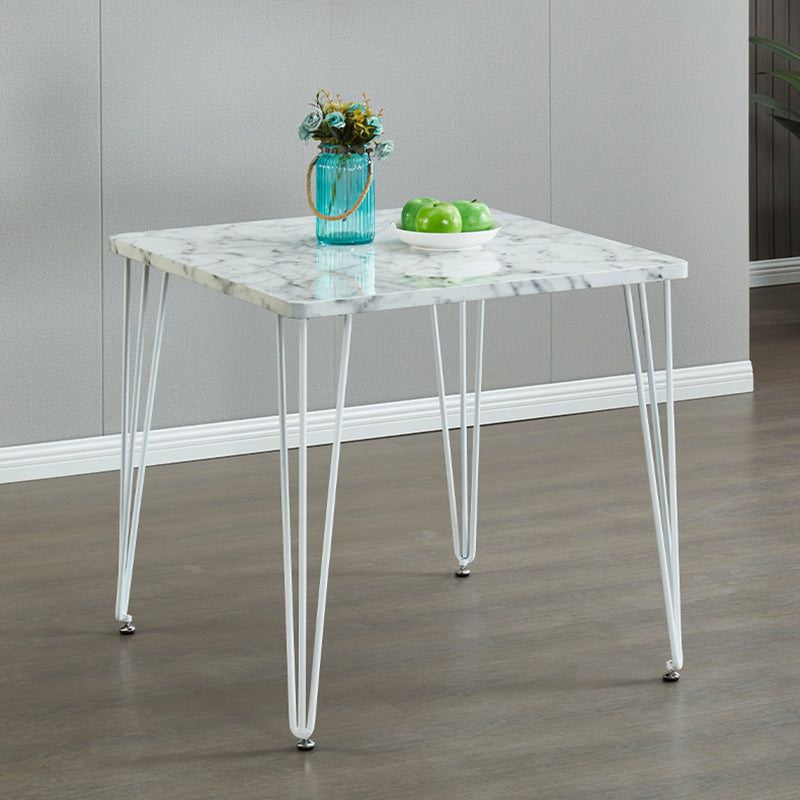 Square Sintered Stone Three-Color Dining Table Industrial 4 Legs Table for Dining Room White White Clearhalo ' dining_table' 'Dining Tables & Seating' 'Dining Tables' 'furn' 'furn_dining_table' 'Furniture' 'furniture_dining_table' 'Kitchen & Dining Furniture' 'kitchen&dining_furn' 'kitchen' 'kitchen_dining_table' 3902246