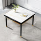 Industrial Style Stone 31.5''Dining Table Square 4 Legs Table for Dining Room White Without Chairs Clearhalo ' dining_table' 'Dining Tables & Seating' 'Dining Tables' 'furn' 'furn_dining_table' 'Furniture' 'furniture_dining_table' 'Kitchen & Dining Furniture' 'kitchen&dining_furn' 'kitchen' 'kitchen_dining_table' 3902275