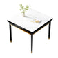 Industrial Style Stone 31.5''Dining Table Square 4 Legs Table for Dining Room Beige Without Chairs Clearhalo ' dining_table' 'Dining Tables & Seating' 'Dining Tables' 'furn' 'furn_dining_table' 'Furniture' 'furniture_dining_table' 'Kitchen & Dining Furniture' 'kitchen&dining_furn' 'kitchen' 'kitchen_dining_table' 3902279