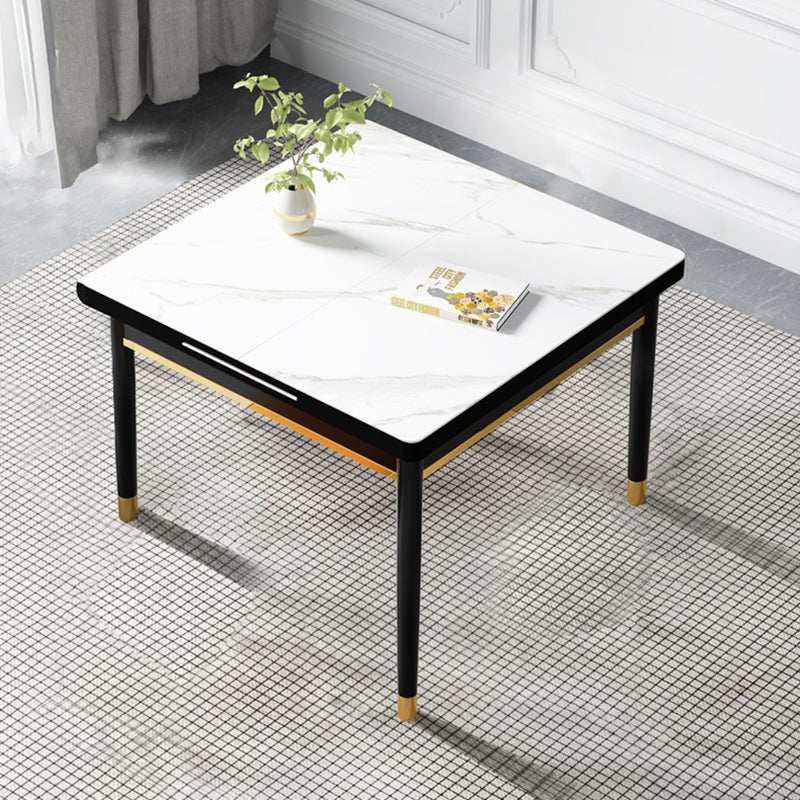 Industrial Style Stone 31.5''Dining Table Square 4 Legs Table for Dining Room Clearhalo ' dining_table' 'Dining Tables & Seating' 'Dining Tables' 'furn' 'furn_dining_table' 'Furniture' 'furniture_dining_table' 'Kitchen & Dining Furniture' 'kitchen&dining_furn' 'kitchen' 'kitchen_dining_table' 3902283