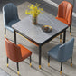 Industrial Style Extendable Stone Dining Table Square 31.5'' Table for Home Clearhalo ' dining_table' 'Dining Tables & Seating' 'Dining Tables' 'furn' 'furn_dining_table' 'Furniture' 'furniture_dining_table' 'Kitchen & Dining Furniture' 'kitchen&dining_furn' 'kitchen' 'kitchen_dining_table' 3902293