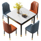 Industrial Style Extendable Stone Dining Table Square 31.5'' Table for Home Clearhalo ' dining_table' 'Dining Tables & Seating' 'Dining Tables' 'furn' 'furn_dining_table' 'Furniture' 'furniture_dining_table' 'Kitchen & Dining Furniture' 'kitchen&dining_furn' 'kitchen' 'kitchen_dining_table' 3902298