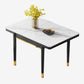 Industrial Style Extendable Stone Dining Table Square 31.5'' Table for Home Clearhalo ' dining_table' 'Dining Tables & Seating' 'Dining Tables' 'furn' 'furn_dining_table' 'Furniture' 'furniture_dining_table' 'Kitchen & Dining Furniture' 'kitchen&dining_furn' 'kitchen' 'kitchen_dining_table' 3902299