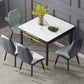 Industrial Style Extendable Stone Dining Table Square 31.5'' Table for Home Clearhalo ' dining_table' 'Dining Tables & Seating' 'Dining Tables' 'furn' 'furn_dining_table' 'Furniture' 'furniture_dining_table' 'Kitchen & Dining Furniture' 'kitchen&dining_furn' 'kitchen' 'kitchen_dining_table' 3902301