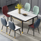 Industrial Style Extendable Stone Dining Table Square 31.5'' Table for Home Clearhalo ' dining_table' 'Dining Tables & Seating' 'Dining Tables' 'furn' 'furn_dining_table' 'Furniture' 'furniture_dining_table' 'Kitchen & Dining Furniture' 'kitchen&dining_furn' 'kitchen' 'kitchen_dining_table' 3902302