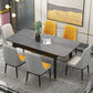 Rectangle 4 Legs Home Furniture Stone Dining Room Collection with Drop Leaf Gray Without Chairs Clearhalo ' dining_table' 'Dining Tables & Seating' 'Dining Tables' 'furn' 'furn_dining_table' 'Furniture' 'furniture_dining_table' 'Kitchen & Dining Furniture' 'kitchen&dining_furn' 'kitchen' 'kitchen_dining_table' 3902309