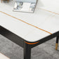 Rectangle 4 Legs Home Furniture Stone Dining Room Collection with Drop Leaf Clearhalo ' dining_table' 'Dining Tables & Seating' 'Dining Tables' 'furn' 'furn_dining_table' 'Furniture' 'furniture_dining_table' 'Kitchen & Dining Furniture' 'kitchen&dining_furn' 'kitchen' 'kitchen_dining_table' 3902312