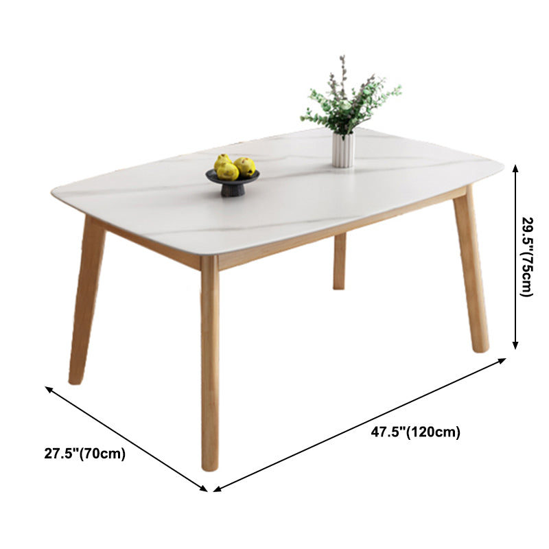 Traditional Luxury Dining Table Stone Dinner Table with Rubberwood Solid Wood Base Clearhalo ' dining_table' 'Dining Tables & Seating' 'Dining Tables' 'furn' 'furn_dining_table' 'Furniture' 'furniture_dining_table' 'Kitchen & Dining Furniture' 'kitchen&dining_furn' 'kitchen' 'kitchen_dining_table' 3902328