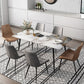 Industrial Style Rectangle Dining Site Table Stone Dining Room Home Furniture Clearhalo ' dining_table' 'Dining Tables & Seating' 'Dining Tables' 'furn' 'furn_dining_table' 'Furniture' 'furniture_dining_table' 'Kitchen & Dining Furniture' 'kitchen&dining_furn' 'kitchen' 'kitchen_dining_table' 3902331