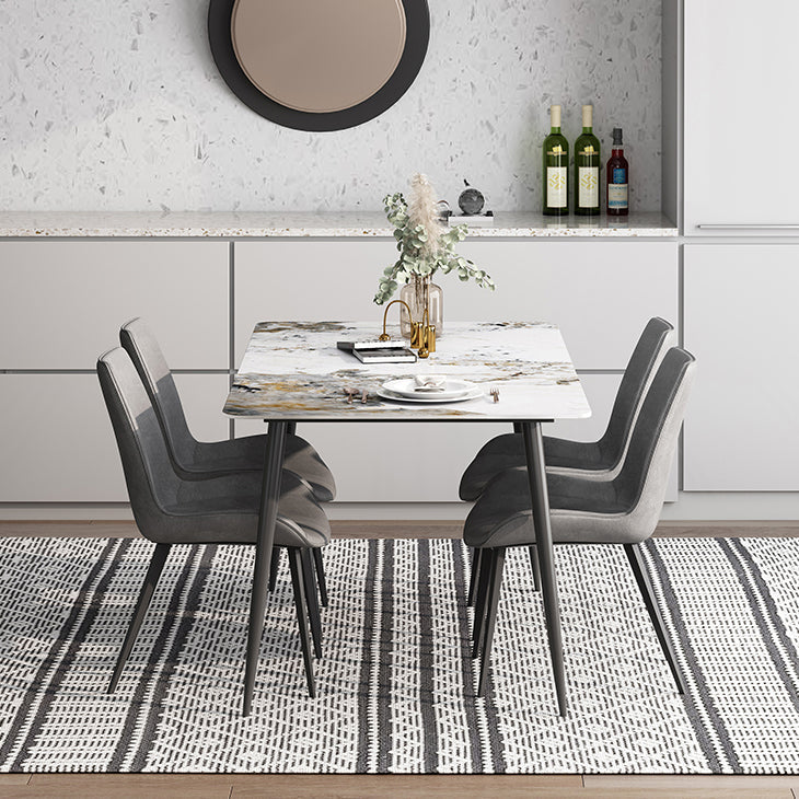 Industrial Style Rectangle Dining Site Table Stone Dining Room Home Furniture Clearhalo ' dining_table' 'Dining Tables & Seating' 'Dining Tables' 'furn' 'furn_dining_table' 'Furniture' 'furniture_dining_table' 'Kitchen & Dining Furniture' 'kitchen&dining_furn' 'kitchen' 'kitchen_dining_table' 3902333