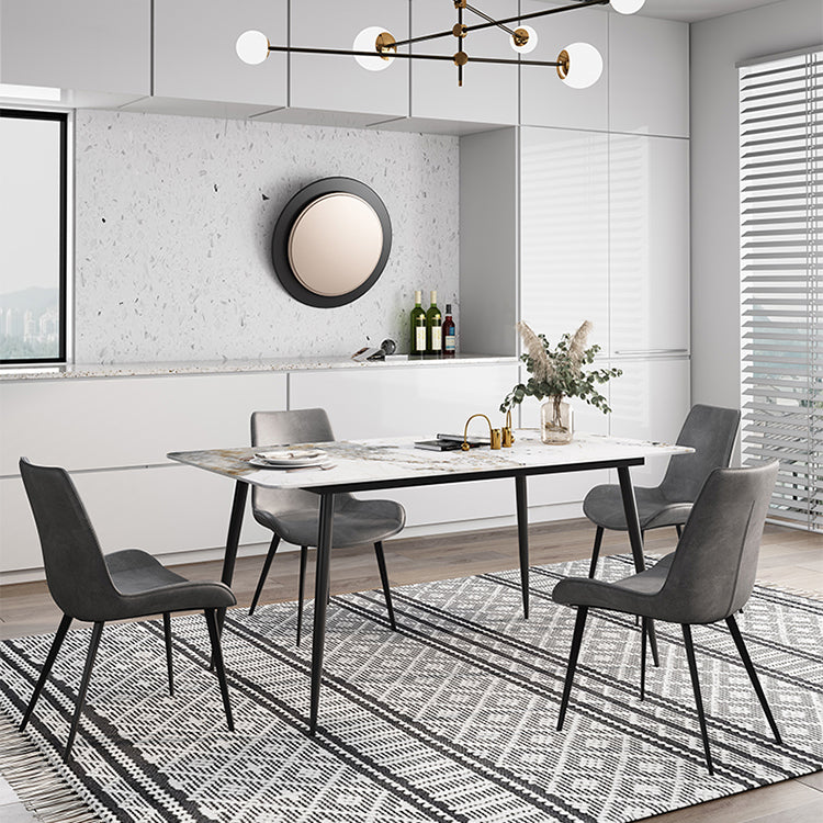 Industrial Style Rectangle Dining Site Table Stone Dining Room Home Furniture Clearhalo ' dining_table' 'Dining Tables & Seating' 'Dining Tables' 'furn' 'furn_dining_table' 'Furniture' 'furniture_dining_table' 'Kitchen & Dining Furniture' 'kitchen&dining_furn' 'kitchen' 'kitchen_dining_table' 3902334