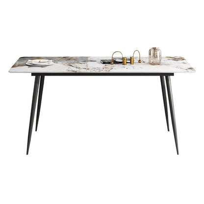 Industrial Style Rectangle Dining Site Table Stone Dining Room Home Furniture Without Chairs Clearhalo ' dining_table' 'Dining Tables & Seating' 'Dining Tables' 'furn' 'furn_dining_table' 'Furniture' 'furniture_dining_table' 'Kitchen & Dining Furniture' 'kitchen&dining_furn' 'kitchen' 'kitchen_dining_table' 3902335