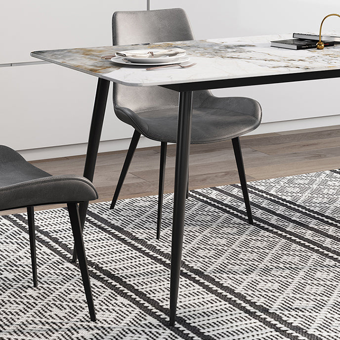 Industrial Style Rectangle Dining Site Table Stone Dining Room Home Furniture Clearhalo ' dining_table' 'Dining Tables & Seating' 'Dining Tables' 'furn' 'furn_dining_table' 'Furniture' 'furniture_dining_table' 'Kitchen & Dining Furniture' 'kitchen&dining_furn' 'kitchen' 'kitchen_dining_table' 3902337
