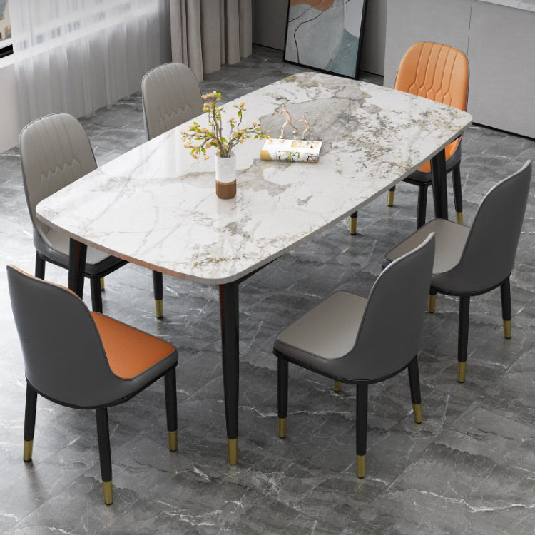 Traditional Luxury Rectangle Dining Site Table Stone Dining Room Home Furniture for Home Clearhalo ' dining_table' 'Dining Tables & Seating' 'Dining Tables' 'furn' 'furn_dining_table' 'Furniture' 'furniture_dining_table' 'Kitchen & Dining Furniture' 'kitchen&dining_furn' 'kitchen' 'kitchen_dining_table' 3902349