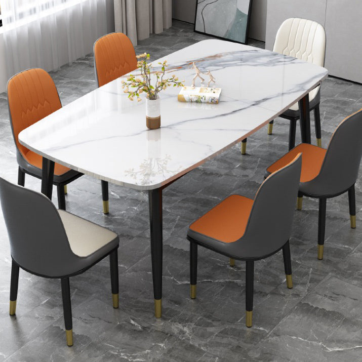 Traditional Luxury Rectangle Dining Site Table Stone Dining Room Home Furniture for Home White Without Chairs Clearhalo ' dining_table' 'Dining Tables & Seating' 'Dining Tables' 'furn' 'furn_dining_table' 'Furniture' 'furniture_dining_table' 'Kitchen & Dining Furniture' 'kitchen&dining_furn' 'kitchen' 'kitchen_dining_table' 3902350