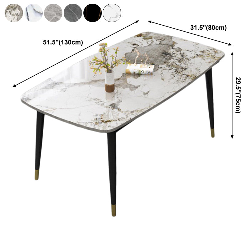 Traditional Luxury Rectangle Dining Site Table Stone Dining Room Home Furniture for Home Clearhalo ' dining_table' 'Dining Tables & Seating' 'Dining Tables' 'furn' 'furn_dining_table' 'Furniture' 'furniture_dining_table' 'Kitchen & Dining Furniture' 'kitchen&dining_furn' 'kitchen' 'kitchen_dining_table' 3902359