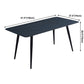 Metal Industrial Rectangle Dining Table Black Sintered Stone Table with 4 Legs Clearhalo ' dining_table' 'Dining Tables & Seating' 'Dining Tables' 'furn' 'furn_dining_table' 'Furniture' 'furniture_dining_table' 'Kitchen & Dining Furniture' 'kitchen&dining_furn' 'kitchen' 'kitchen_dining_table' 3902368