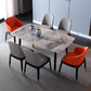 Rectangle 4 Legs Luxury Dining Table Grey Tone Fixed Table of Sintered Stone Clearhalo ' dining_table' 'Dining Tables & Seating' 'Dining Tables' 'furn' 'furn_dining_table' 'Furniture' 'furniture_dining_table' 'Kitchen & Dining Furniture' 'kitchen&dining_furn' 'kitchen' 'kitchen_dining_table' 3902375