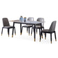Rectangle 4 Legs Luxury Dining Table Grey Tone Fixed Table of Sintered Stone Clearhalo ' dining_table' 'Dining Tables & Seating' 'Dining Tables' 'furn' 'furn_dining_table' 'Furniture' 'furniture_dining_table' 'Kitchen & Dining Furniture' 'kitchen&dining_furn' 'kitchen' 'kitchen_dining_table' 3902380