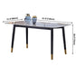 Rectangle 4 Legs Luxury Dining Table Grey Tone Fixed Table of Sintered Stone Clearhalo ' dining_table' 'Dining Tables & Seating' 'Dining Tables' 'furn' 'furn_dining_table' 'Furniture' 'furniture_dining_table' 'Kitchen & Dining Furniture' 'kitchen&dining_furn' 'kitchen' 'kitchen_dining_table' 3902383