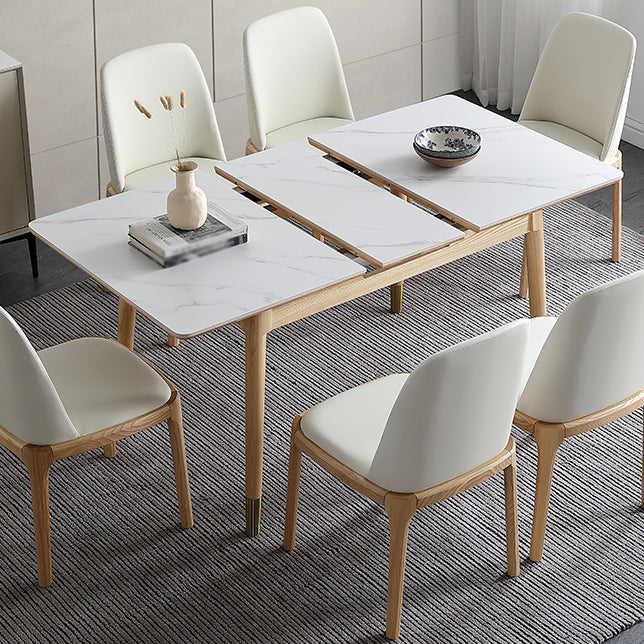 Stone 4-foot Dinette Table Traditional Luxury Extendable Dining Table for Home Clearhalo ' dining_table' 'Dining Tables & Seating' 'Dining Tables' 'furn' 'furn_dining_table' 'Furniture' 'furniture_dining_table' 'Kitchen & Dining Furniture' 'kitchen&dining_furn' 'kitchen' 'kitchen_dining_table' 3902387