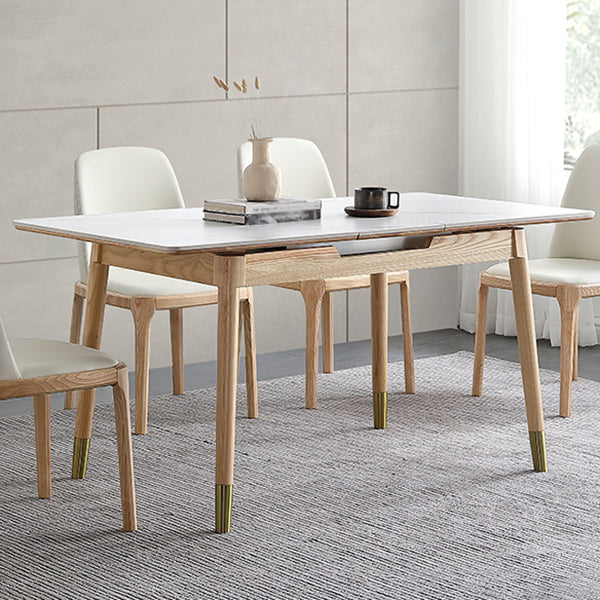 Stone 4-foot Dinette Table Traditional Luxury Extendable Dining Table for Home Clearhalo ' dining_table' 'Dining Tables & Seating' 'Dining Tables' 'furn' 'furn_dining_table' 'Furniture' 'furniture_dining_table' 'Kitchen & Dining Furniture' 'kitchen&dining_furn' 'kitchen' 'kitchen_dining_table' 3902388