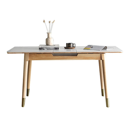 Stone 4-foot Dinette Table Traditional Luxury Extendable Dining Table for Home Without Chairs Clearhalo ' dining_table' 'Dining Tables & Seating' 'Dining Tables' 'furn' 'furn_dining_table' 'Furniture' 'furniture_dining_table' 'Kitchen & Dining Furniture' 'kitchen&dining_furn' 'kitchen' 'kitchen_dining_table' 3902391
