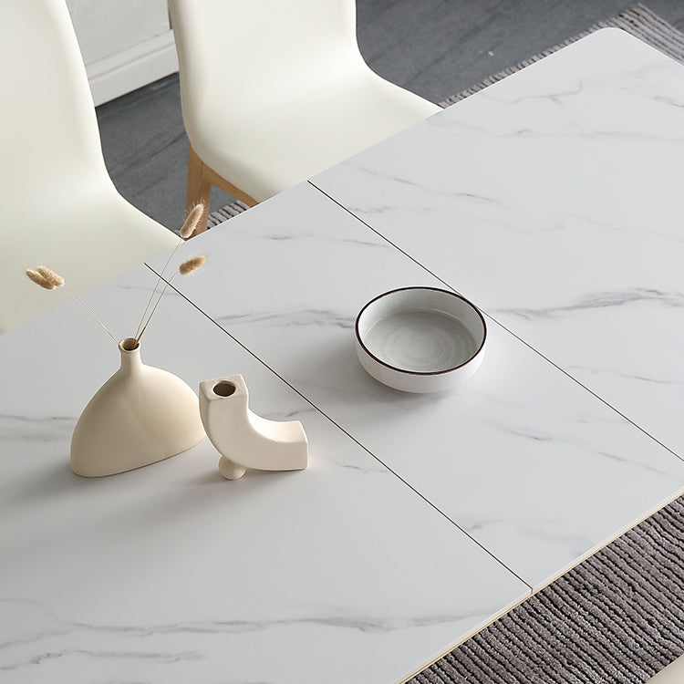 Stone 4-foot Dinette Table Traditional Luxury Extendable Dining Table for Home Clearhalo ' dining_table' 'Dining Tables & Seating' 'Dining Tables' 'furn' 'furn_dining_table' 'Furniture' 'furniture_dining_table' 'Kitchen & Dining Furniture' 'kitchen&dining_furn' 'kitchen' 'kitchen_dining_table' 3902395
